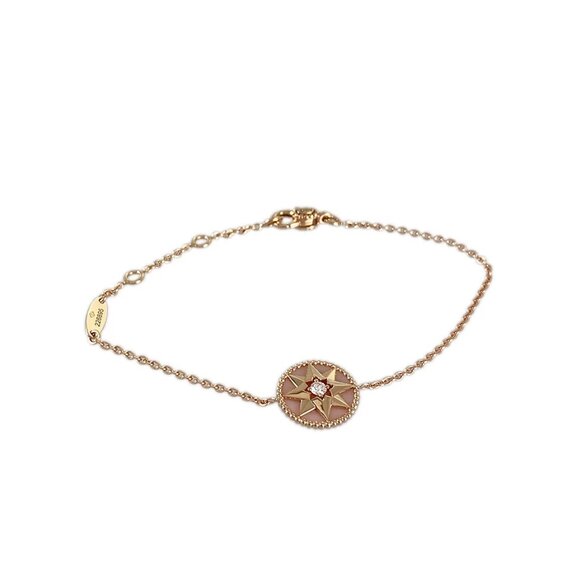 Dior Rose devan Pink gold Opal Diamond Bracelet - Picture 1 of 13
